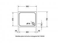 PLATO DUCHA RECTANGULAR D-CODE DURAVIT